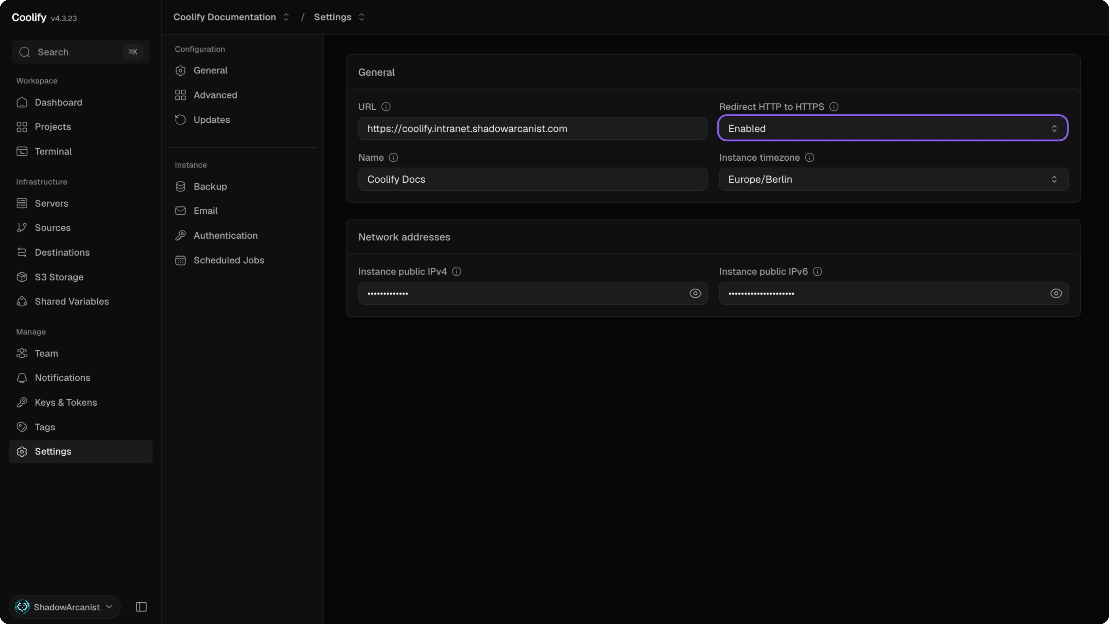 Redirect HTTP to HTTPS setting