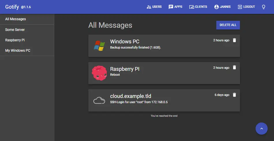 Gotify-UI