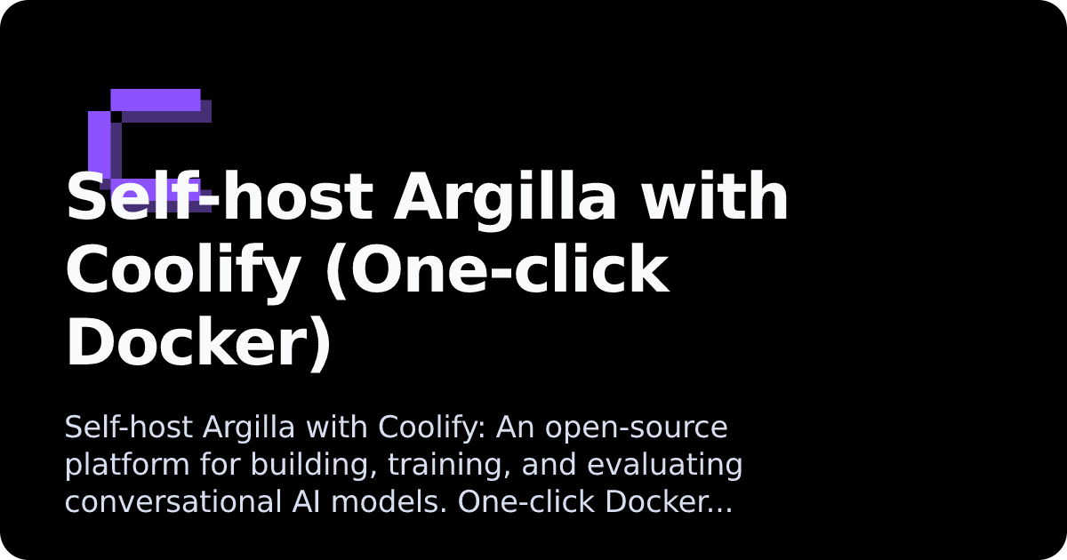 Argilla | Coolify Docs