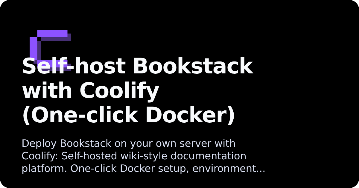 Bookstack | Coolify Docs