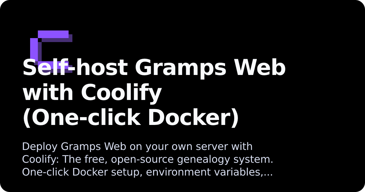 Gramps Web | Coolify Docs