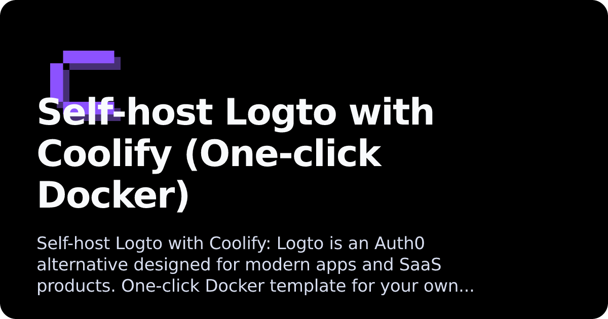 Logto | Coolify Docs