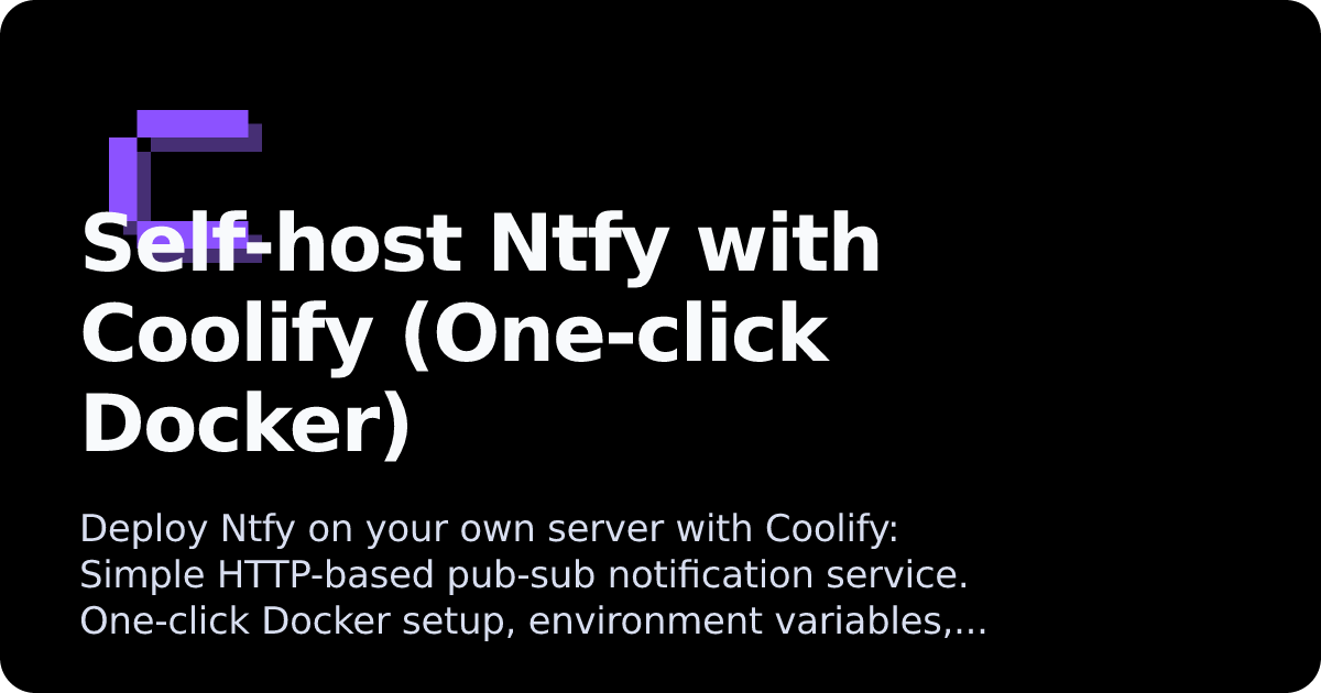Ntfy | Coolify Docs
