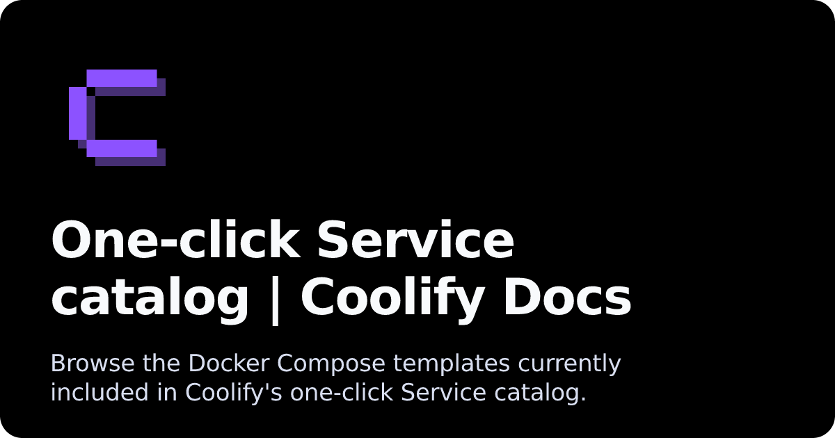 Overview | Coolify Docs