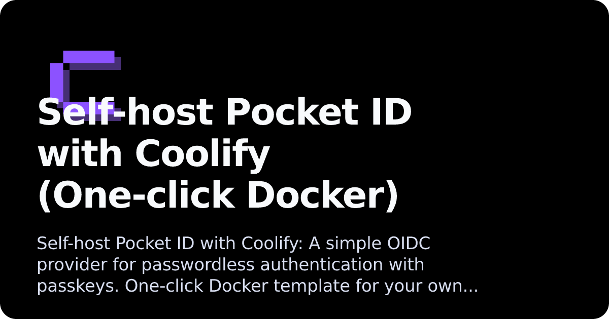 Pocket ID | Coolify Docs