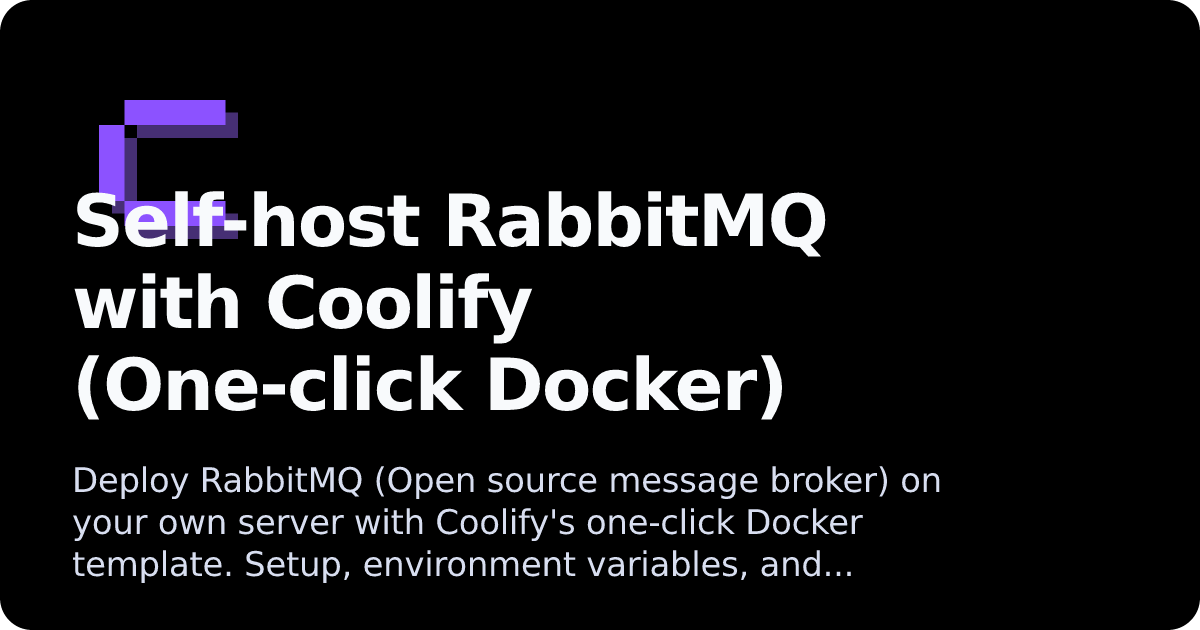 RabbitMQ | Coolify Docs